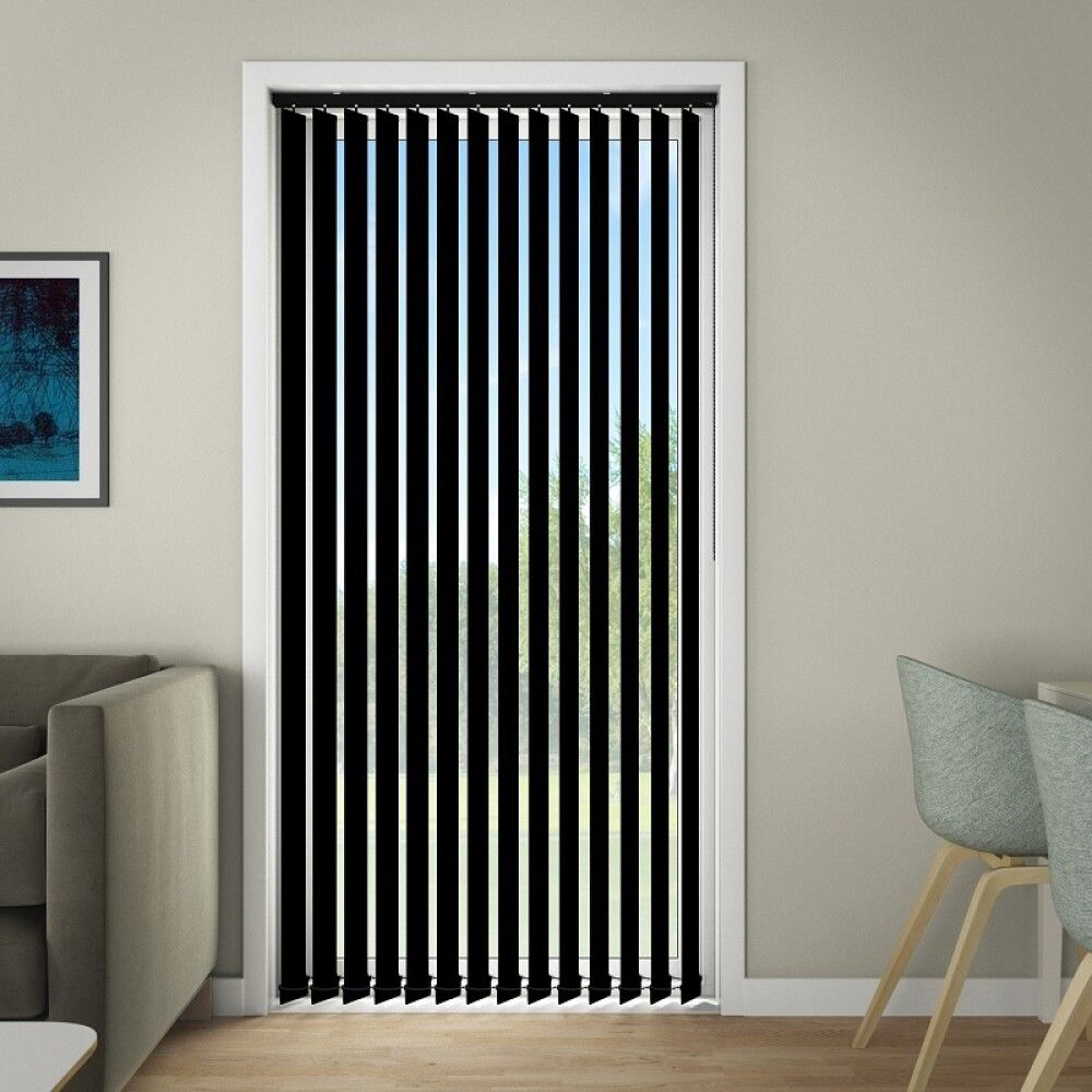 LAMELLGARDIN DEBEL LINE 190X250CM SVART