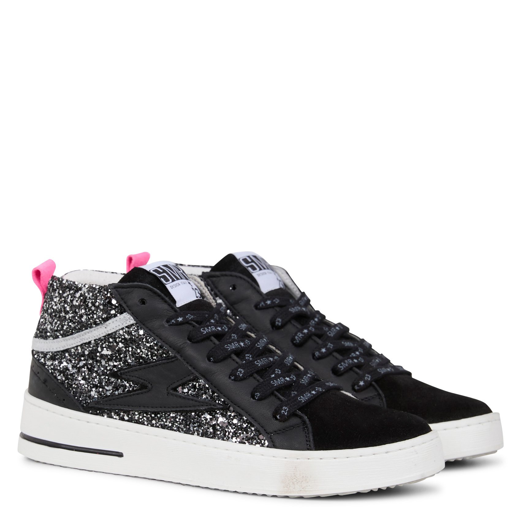 GIBRA - Baskets montantes pailletées | Noir