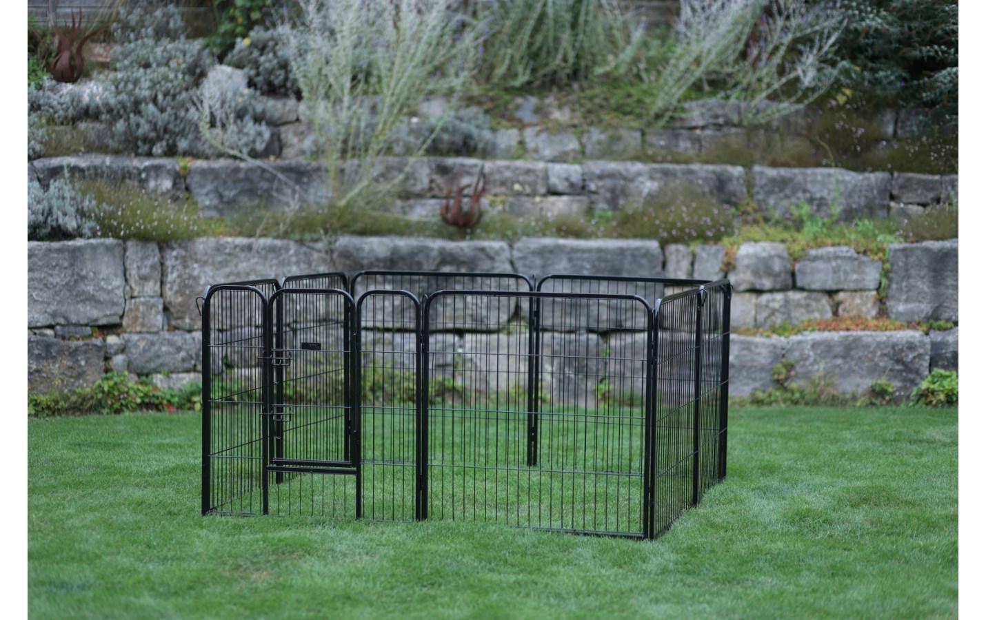 Welpen-Freilaufgehege mit Türe 77 x 80 cm<br>Freilaufgehege für den Garten
