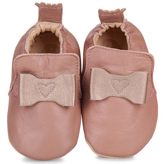 Chaussons My Blu nœud   Vieux rose        de               Easy Peasy