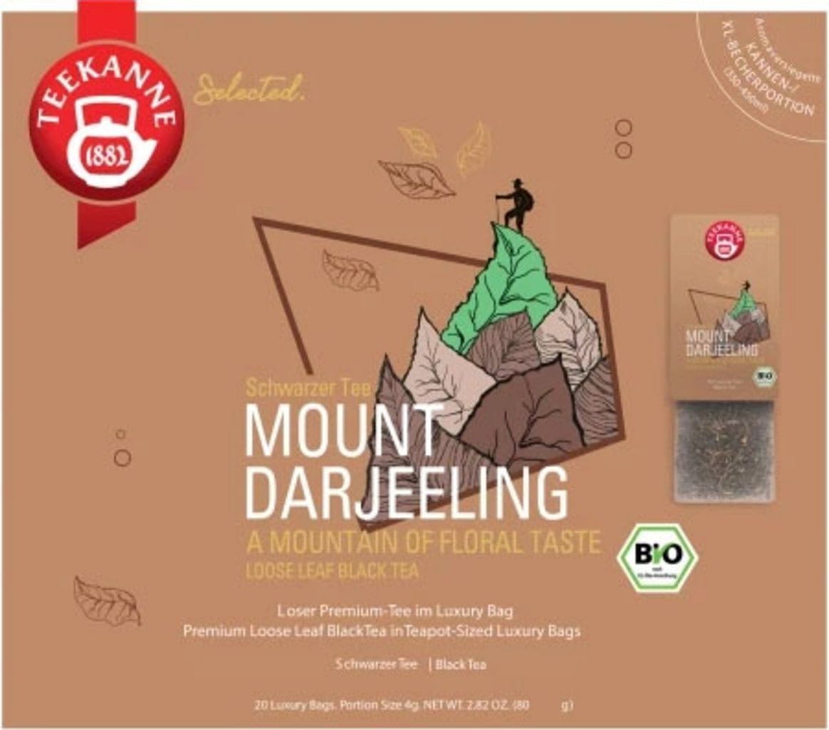 TEEKANNE  Bio Luxury Bag Mount Darjeeling, 20 Beutel (80 g)