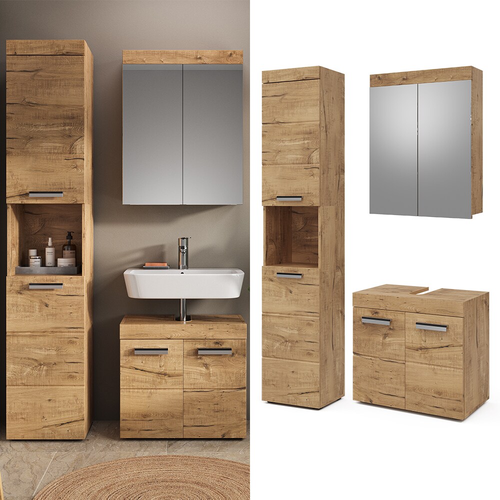 Vicco Badmöbel Set Badezimmermöbel Luna Spiegelschrank Unterschrank Hochschrank