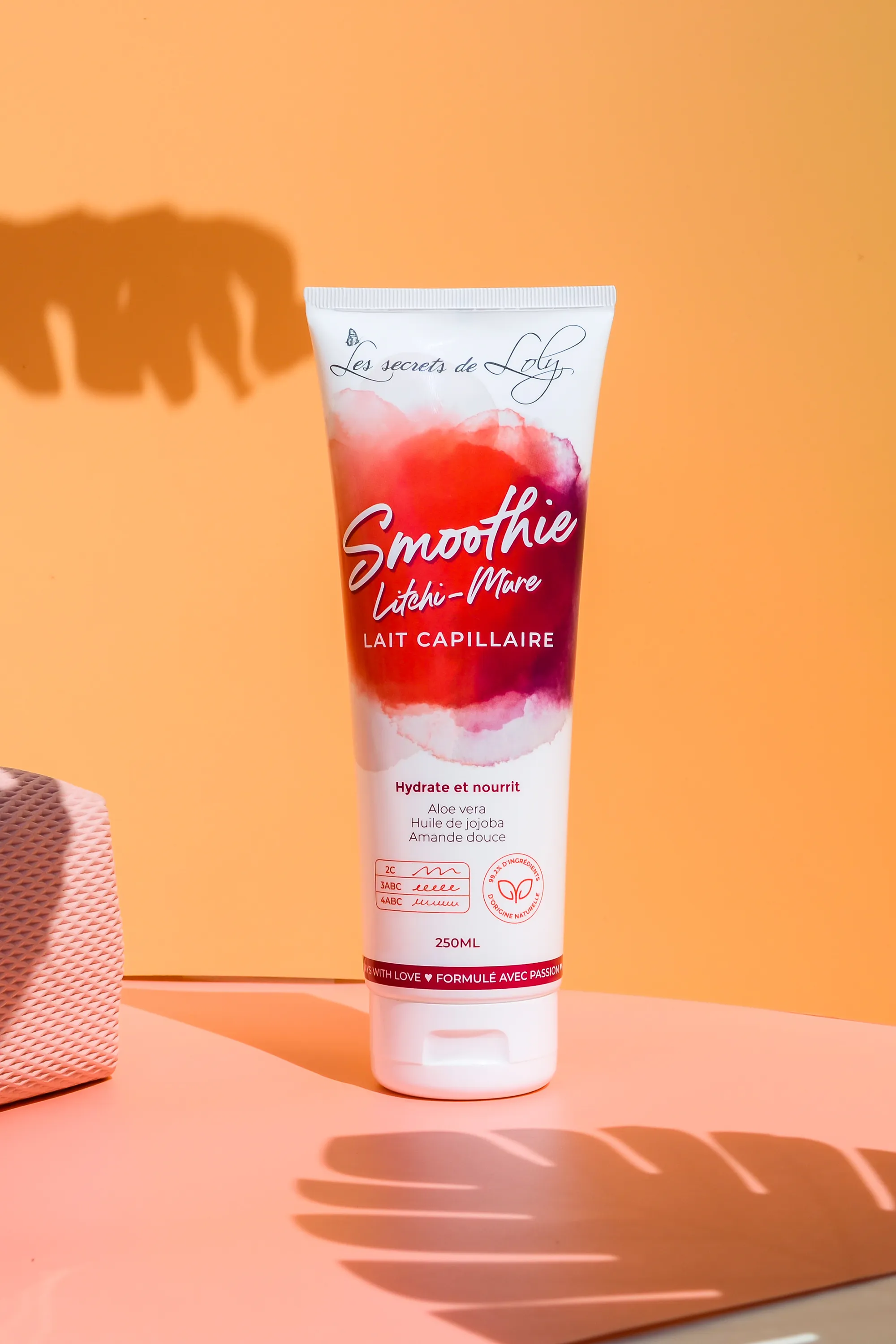 Les Secrets de Loly Lait capillaire hydratant smoothie Litchi Mûre-250 ml