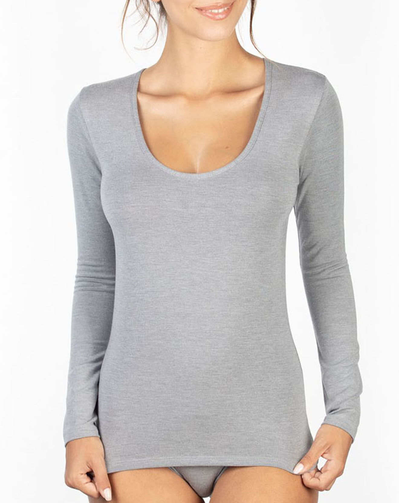 Mare T-Shirt Marion en Micromodal gris clair