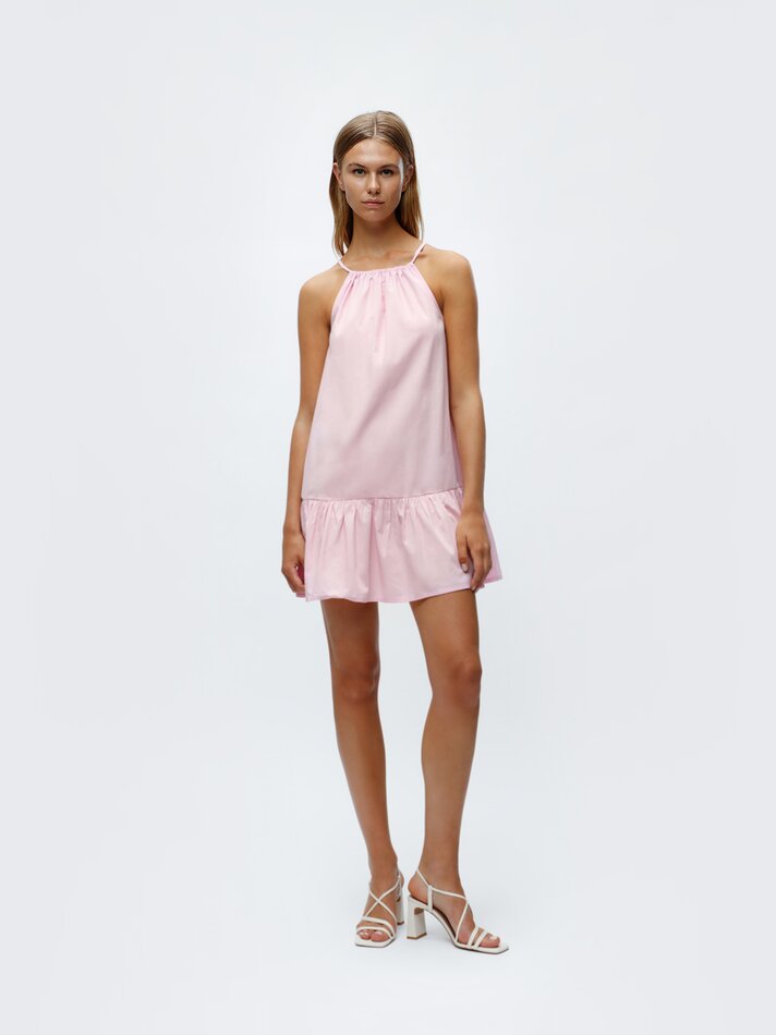 Vestido curto frente única - Rosa