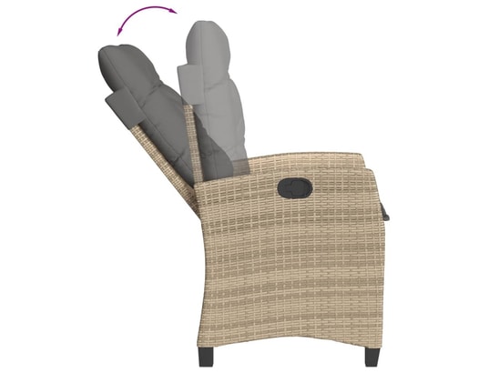 VIDAXL - Ensemble table et chaises Ensemble à manger de jardin avec coussins 5pcs beige poly ro...