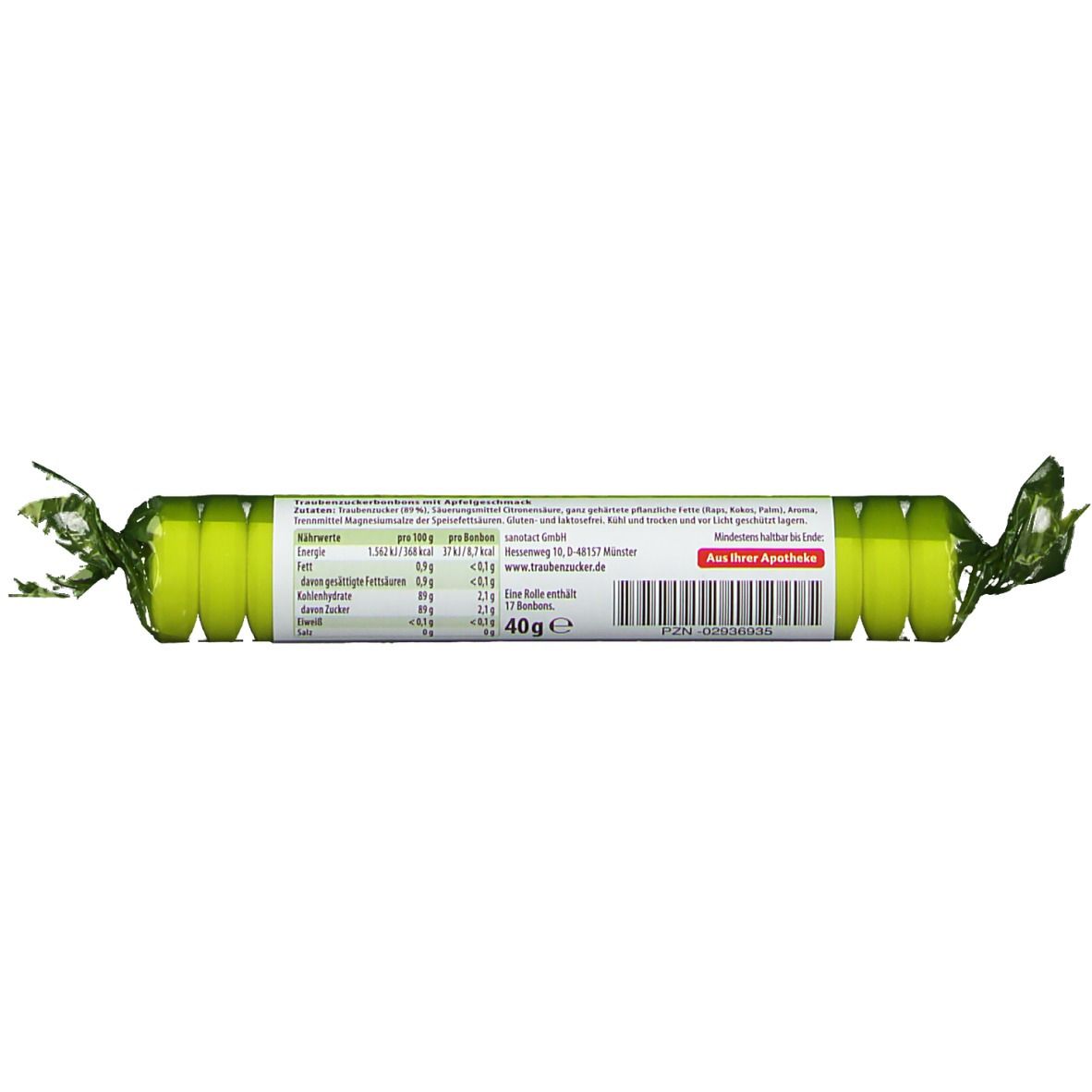 intact Traubenzucker-Rolle Apfel