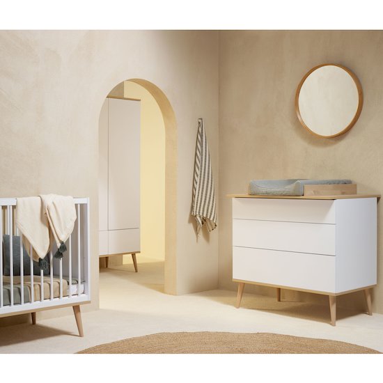 Flow commode 3 tiroirs   White & Oak        de               Quax