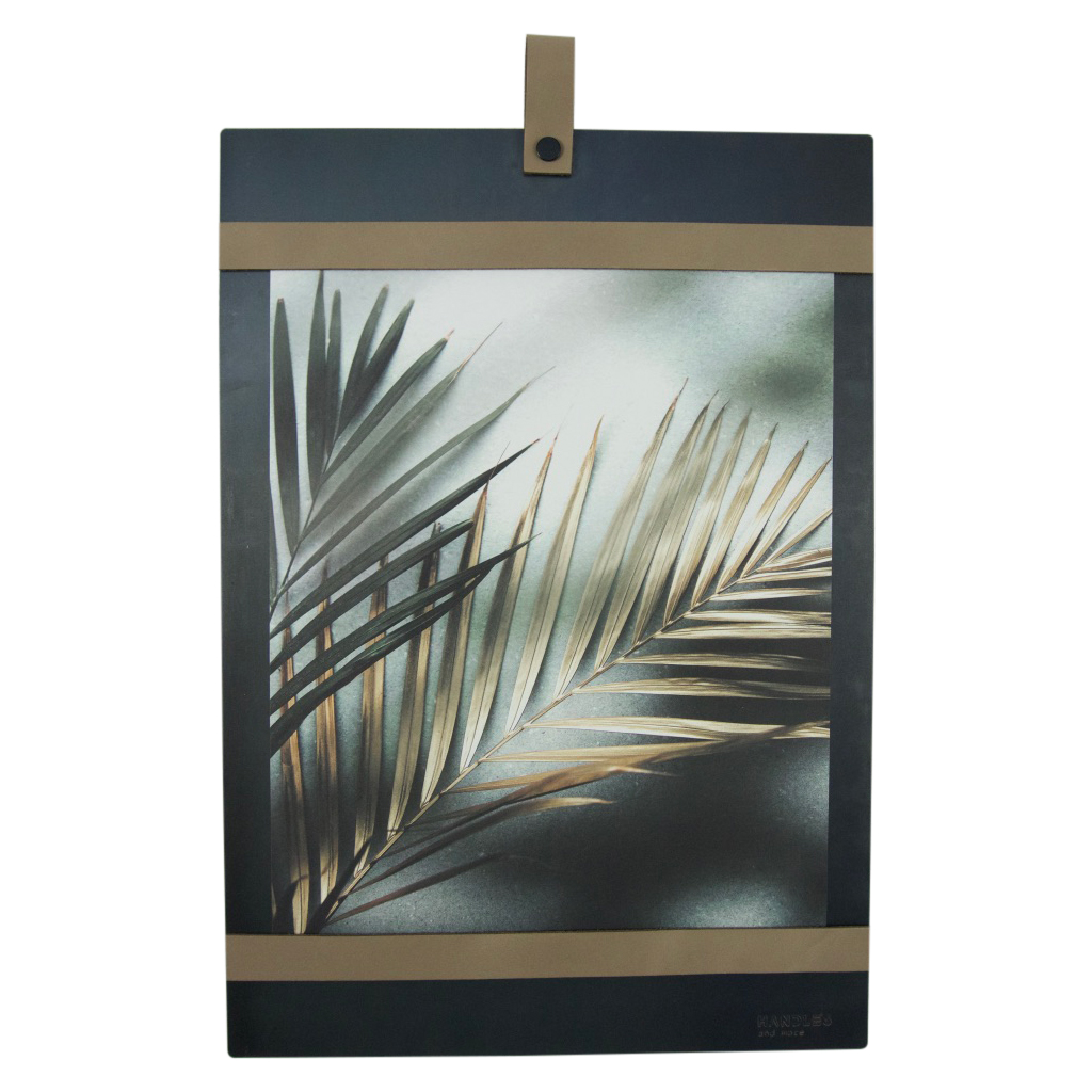 Magneetbord met magneetstrips Leer: Taupe (inclusief 6 leren magneetstrips)