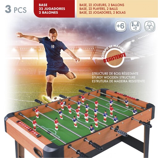 Mesa de pebolim de madeira para crianças - CB Games
