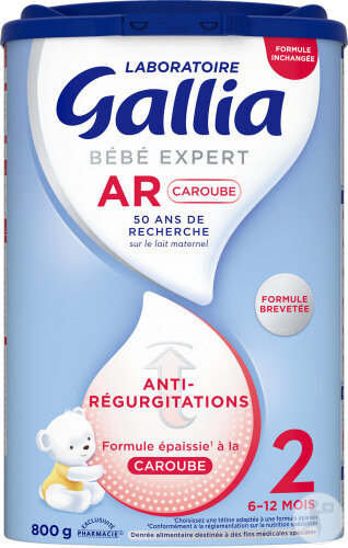 Gallia Bébé Expert AR 2 Lait En Poudre 2ème Âge 6-12 Mois Boîte 800g