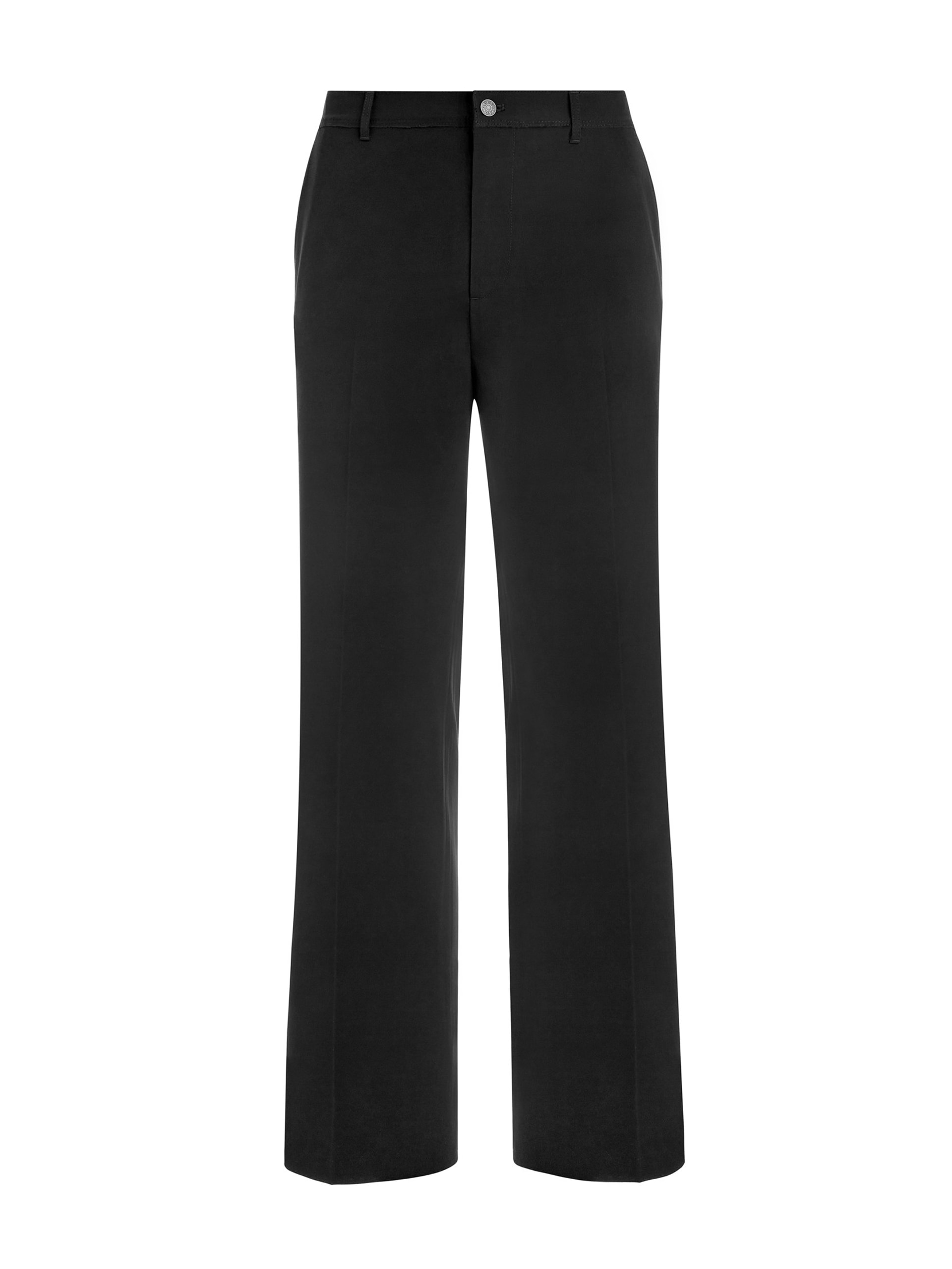 calça de terno de tecido plano