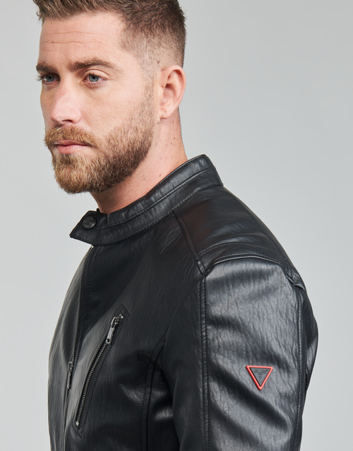 Guess - PU LEATHER BIKER - Noir