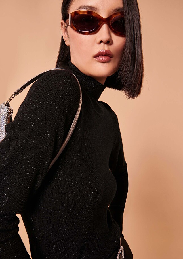 Pull Preciousnoir en laine et lurex