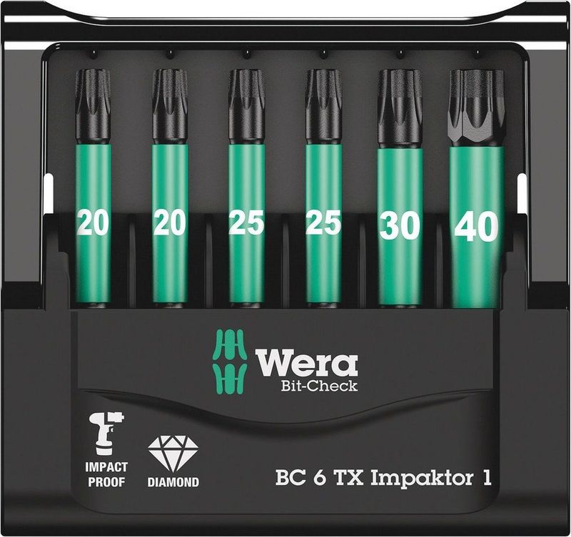Wera - Bit-Check 6 Impaktor - Torx - 6-delige Set - Robuust