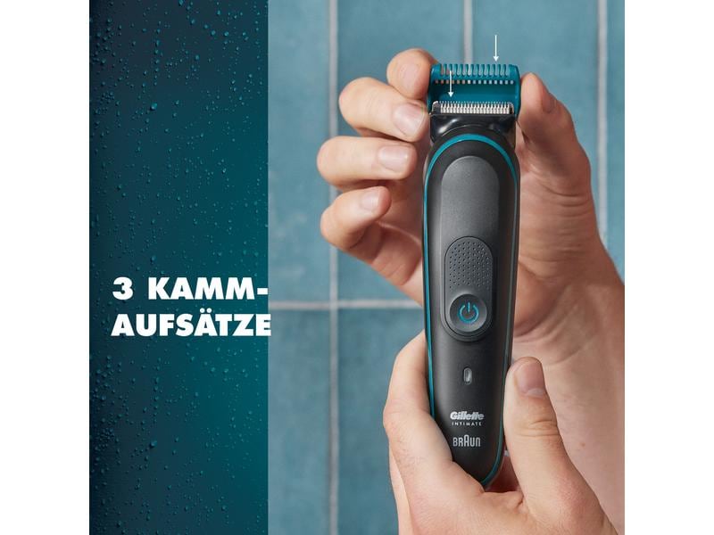 Gillette Rasierapparat Intimate Trimmer i5 1 Stück Wasserfester SkinFirst Intimrasierer für den Mann mit lebenslang scharfen Klingen
