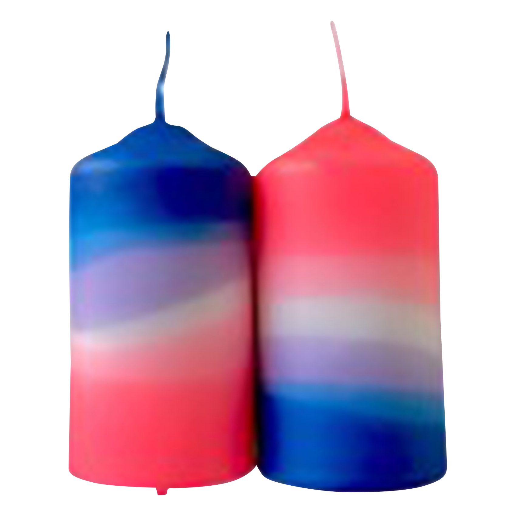 Lot de 2 bougies| Multicolore