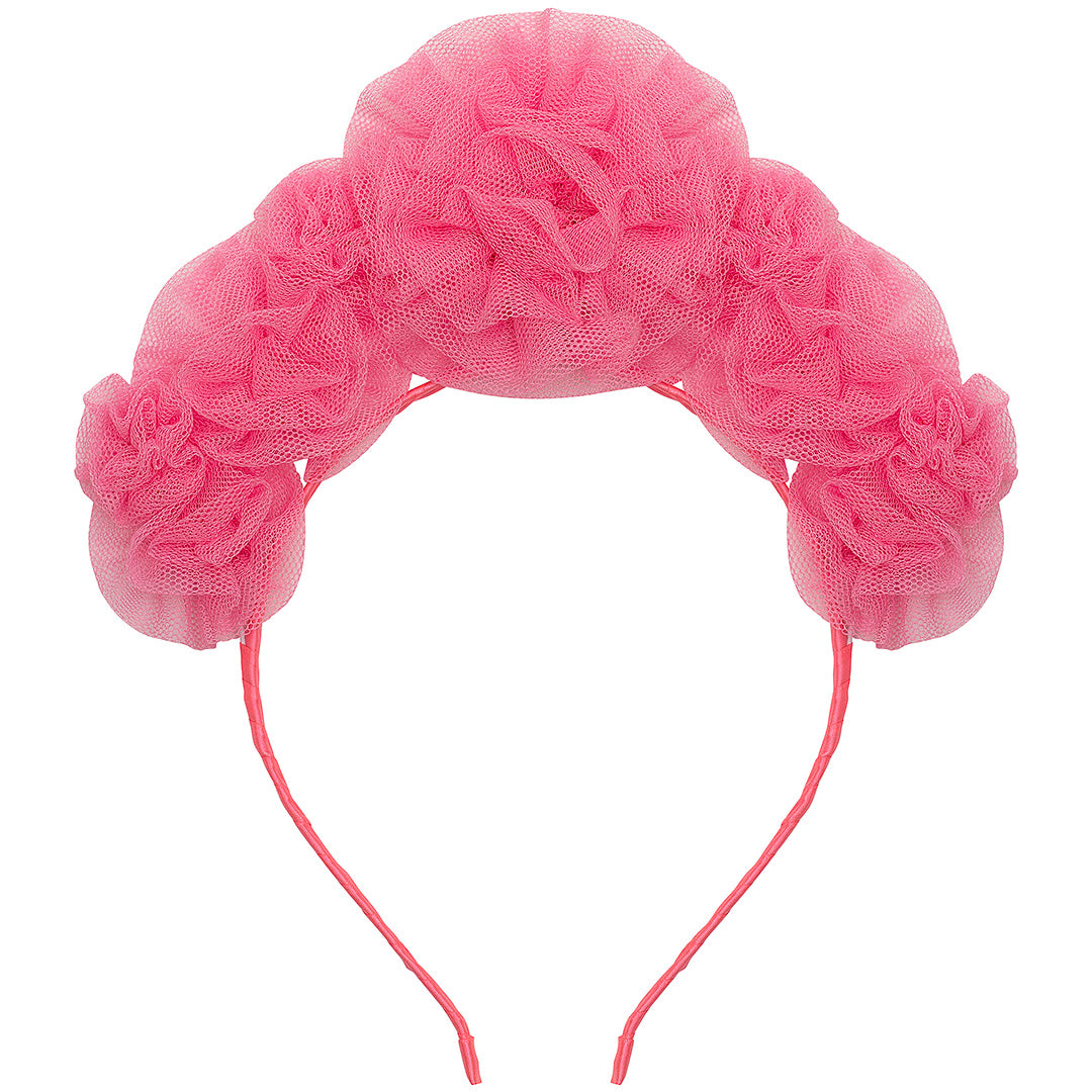 mimi & lula diadeem ruffle flower - pink
