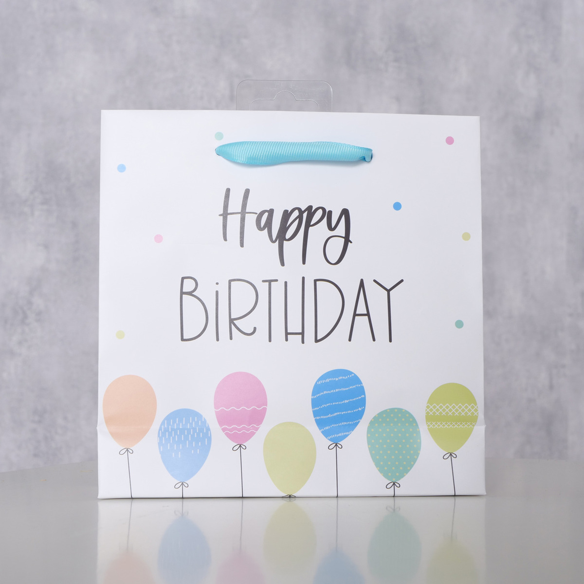 Geschenktüte HAPPY BIRTHDAY - mehrfarbig - 17 cm
