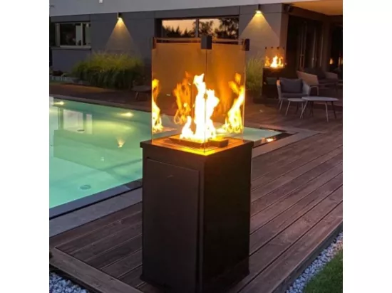 CHAUFFAGE GAZ EXTERIEUR PATIO SLIM NOIR