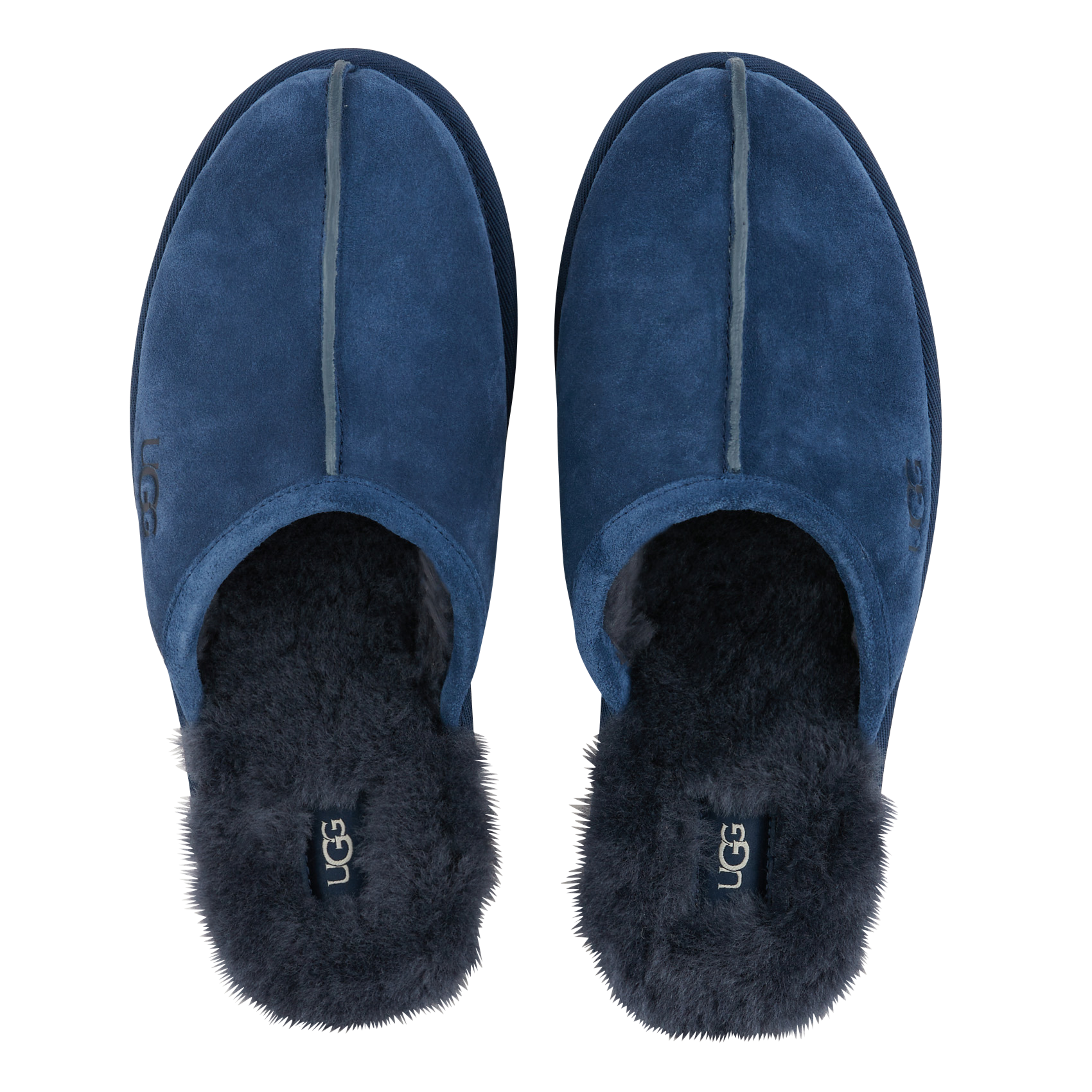 SCUFF - Chaussons fourrés en peau lainée | Bleu