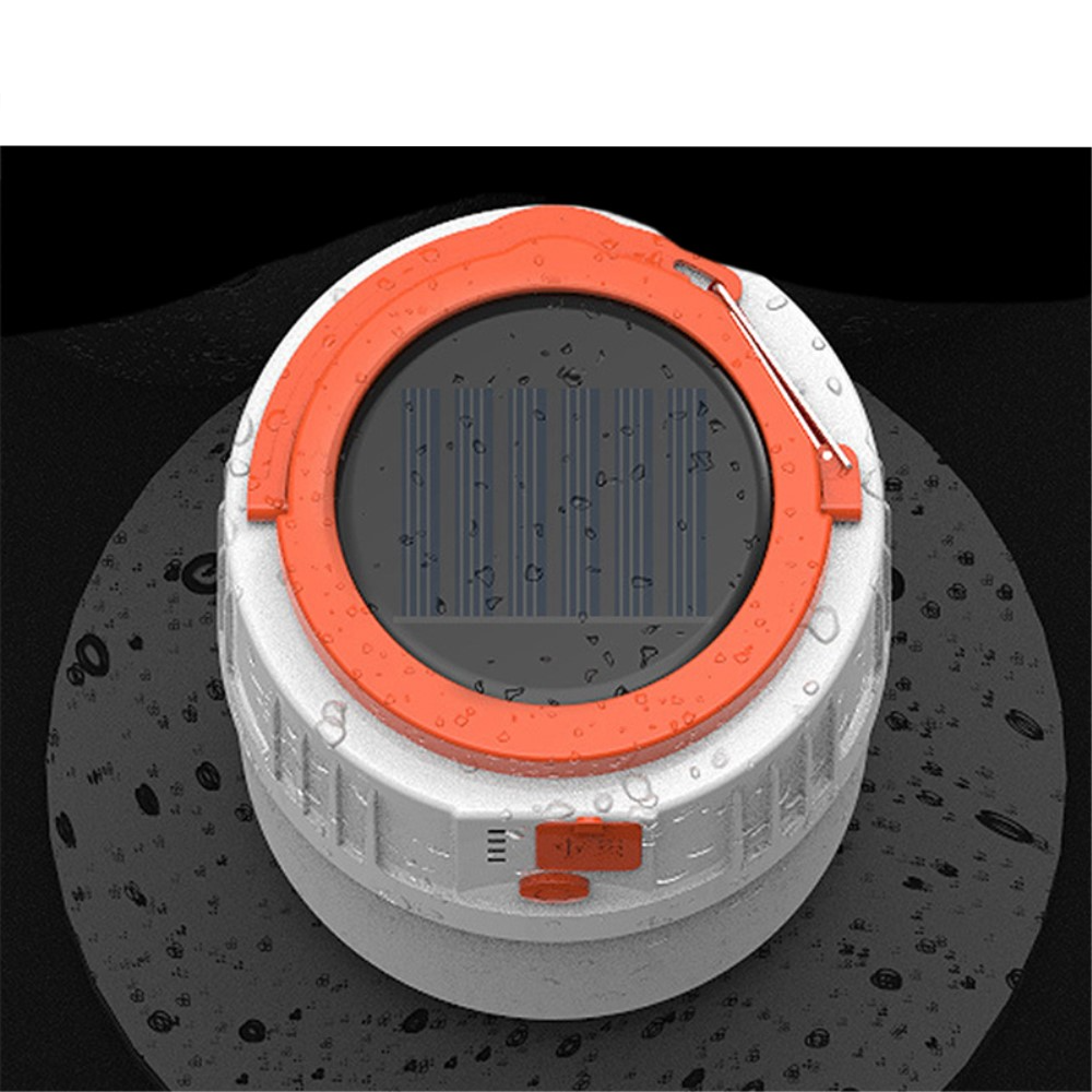 24 LED's Outdoor Solar Laterne Camping Lampe Wasserfest (IP65)   1200mAh Akku - Kaltweiss
