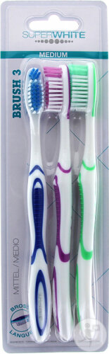 Superwhite Brush 3 Medium Brosse À Dents 3 Pièces