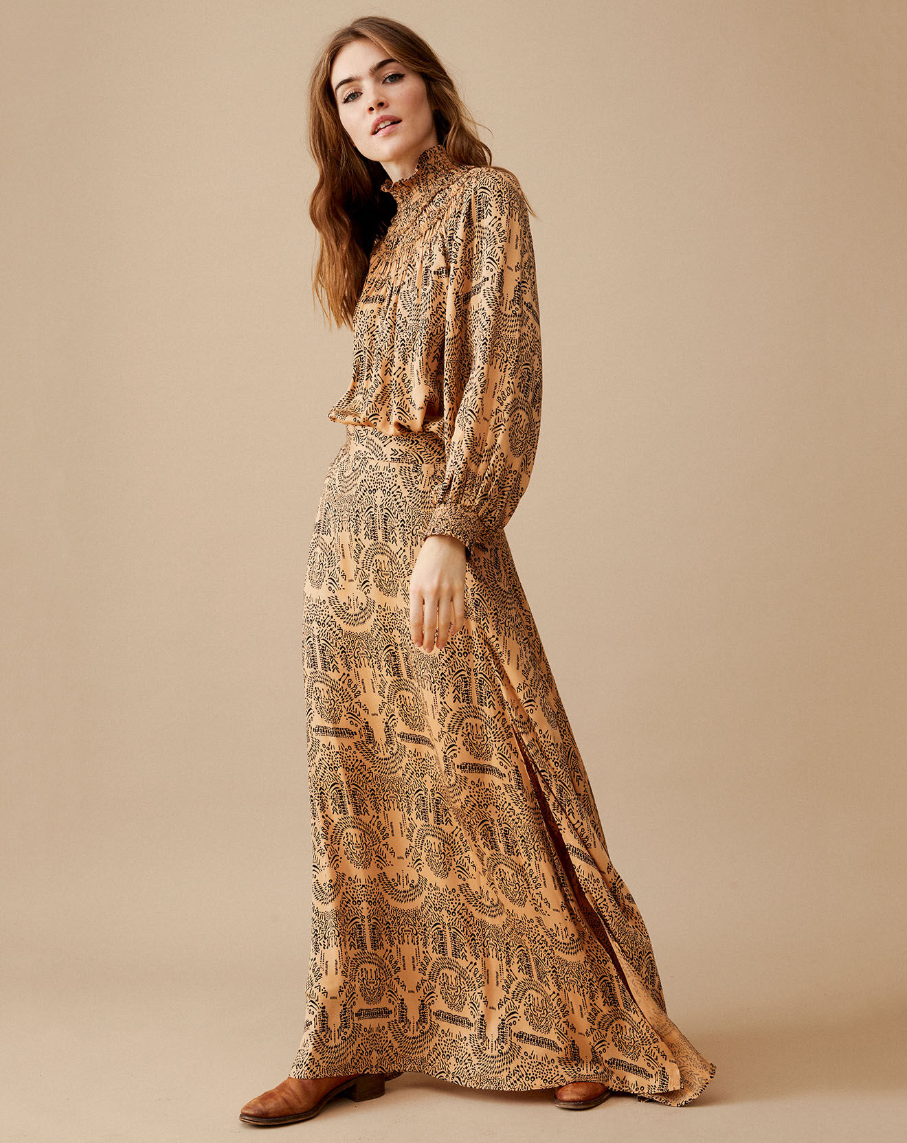 Wild Jupe longue Sibelle camel