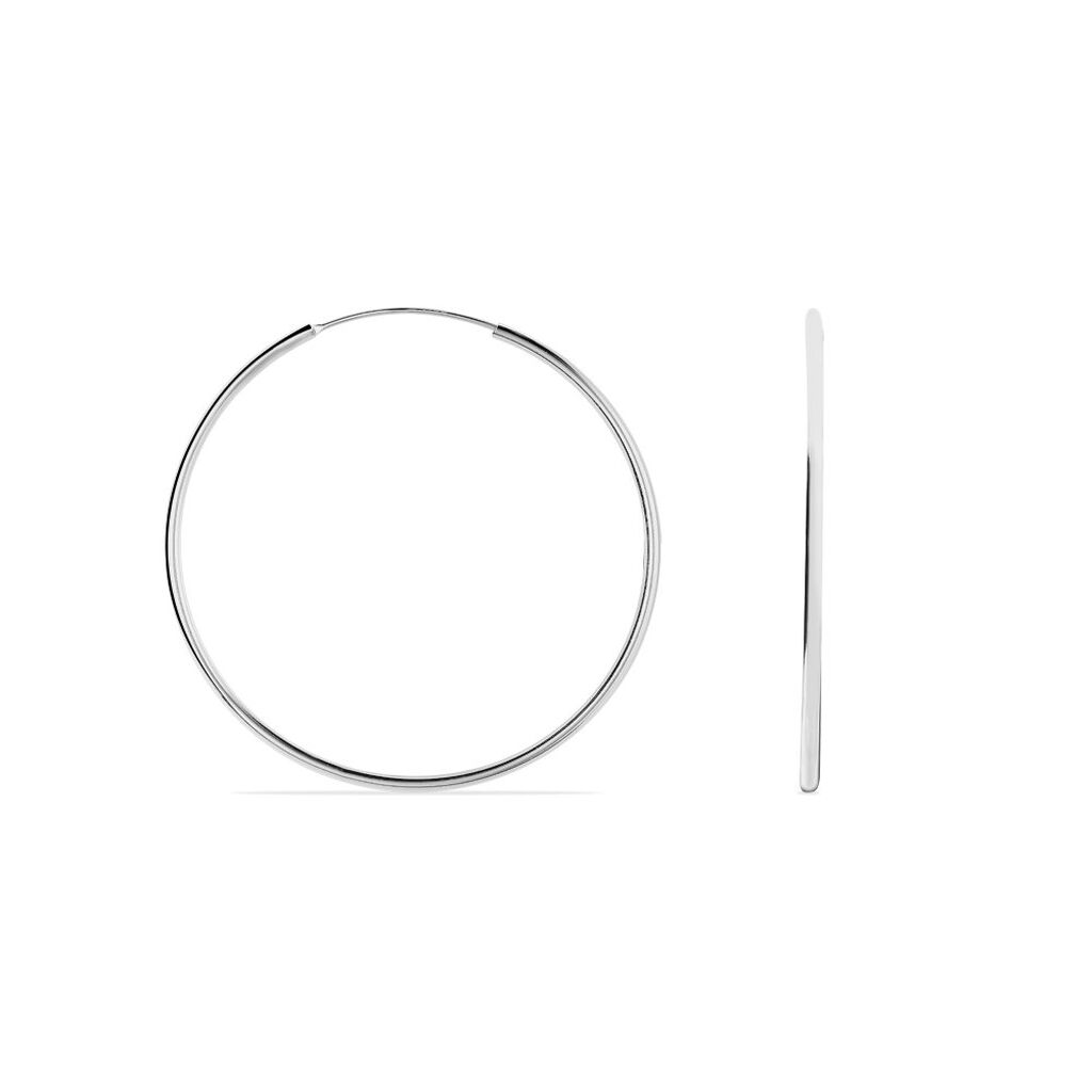Créoles Argent Blanc Olympia