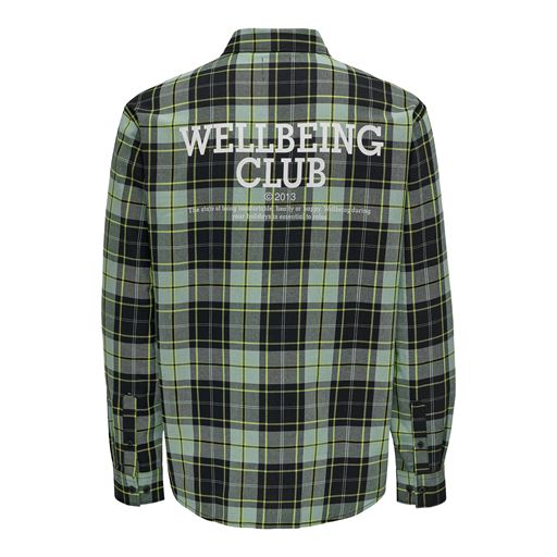 ONLY & Sons Check Print Skjorte, Chinois Green, M