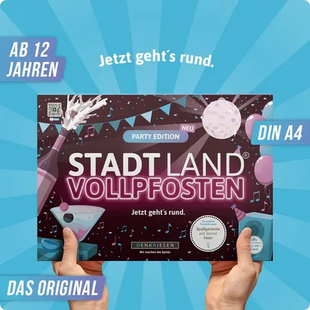 Denkriesen Stadt Land Vollpfosten - Party Edition 