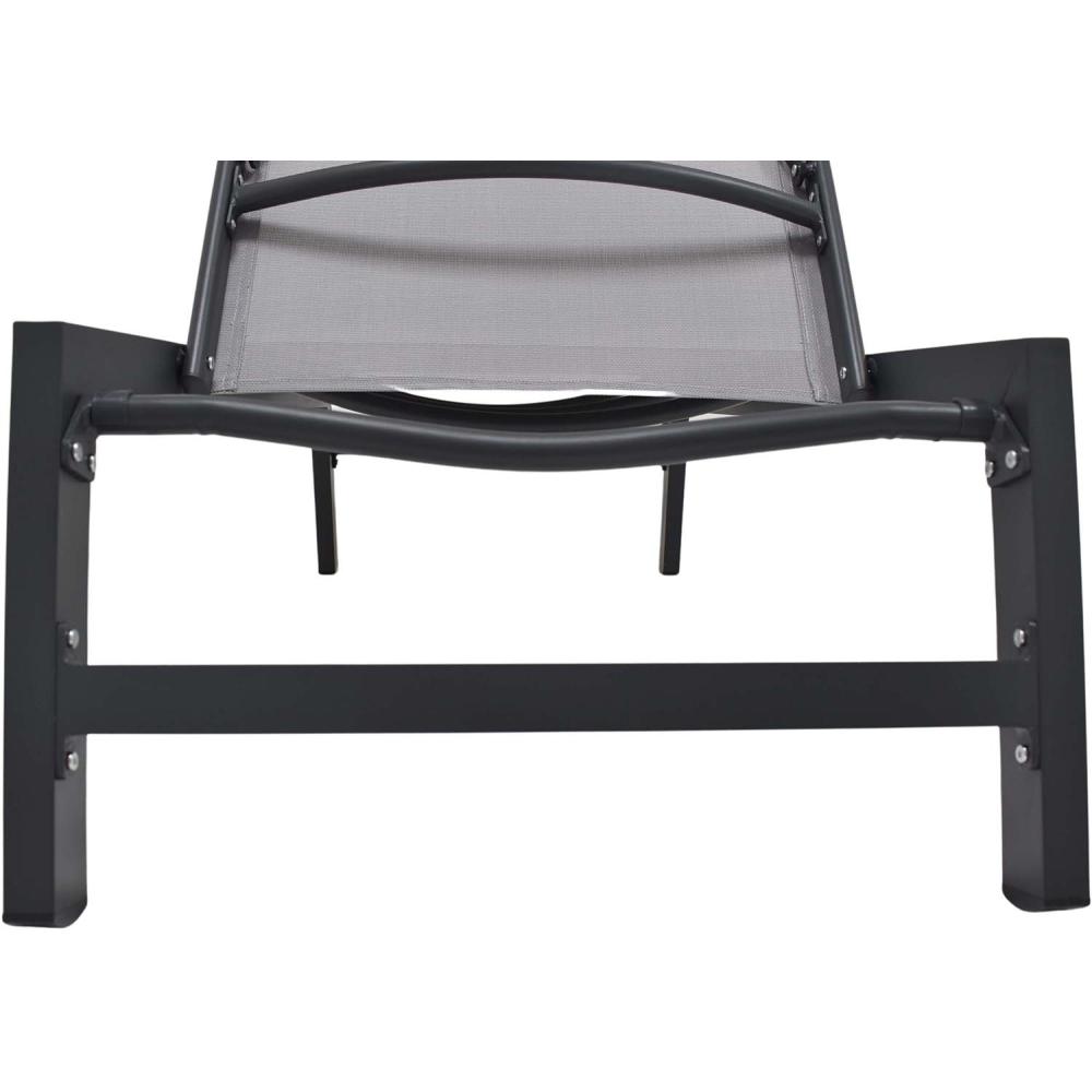 Bain de soleil en aluminium avec pied pliant cesana (lot de 2)