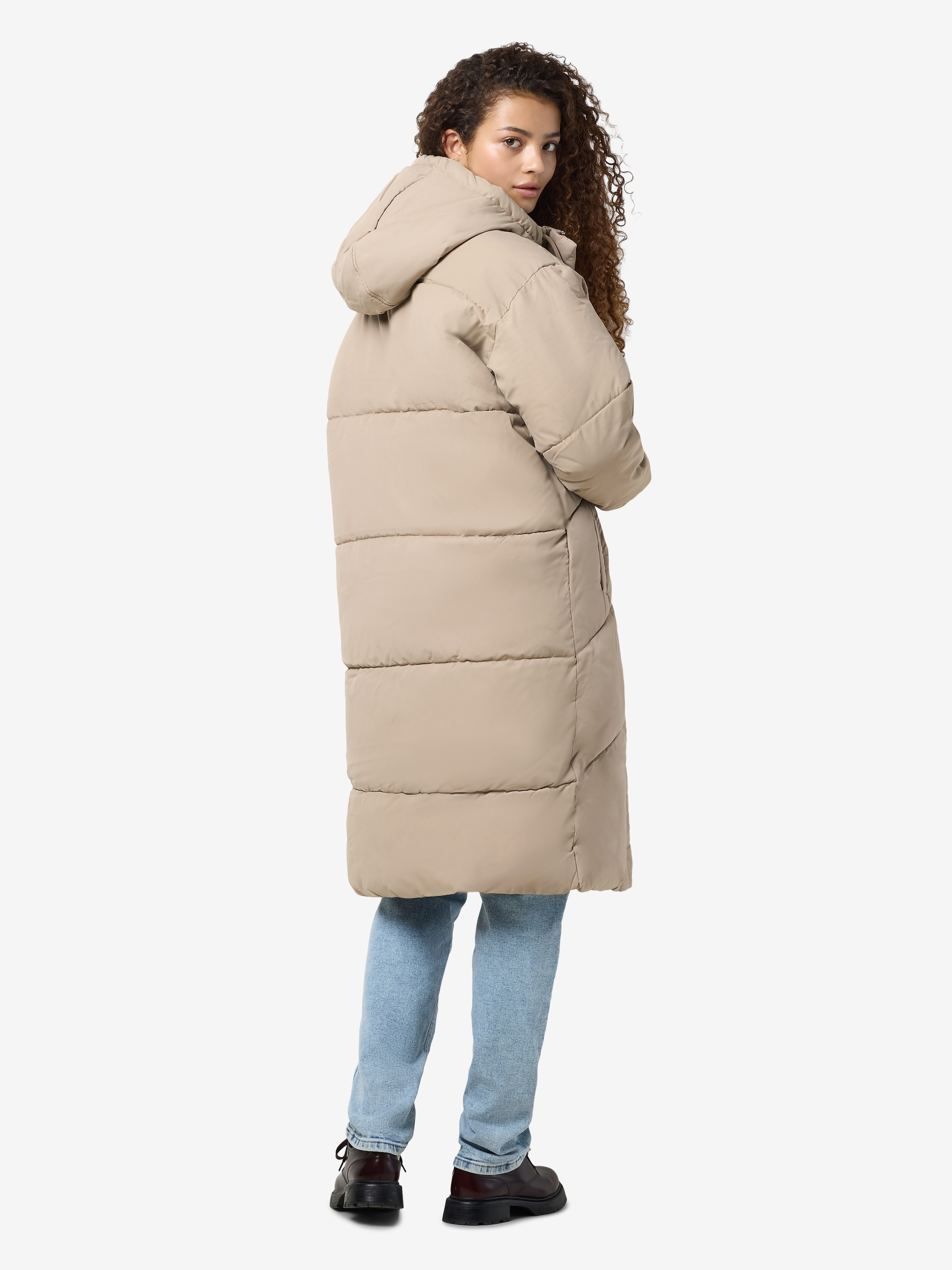 Noisy may Steppjacke »NMTENNA L/S LONG JACKET NOOS« mit Kapuze