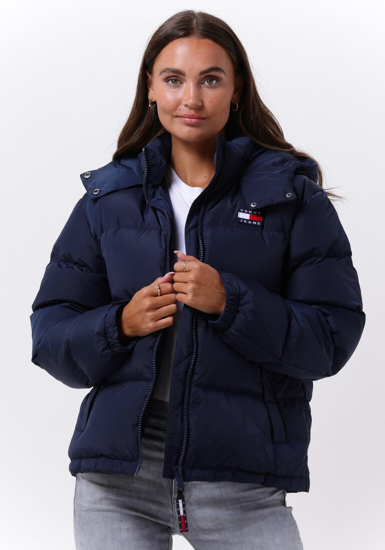 TOMMY JEANS donkerblauwe tommy jeans gewatteerde jas outerwear short puff