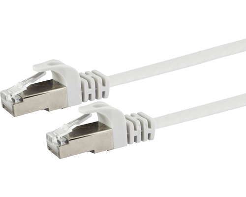 CAT 6 netwerk platte kabel U/FTP 1,5 m wit Schwaiger CKF615532