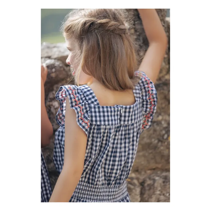 Tartine et Chocolat Combishort Vichy | Bleu marine