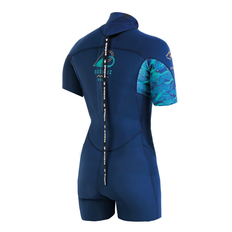 SHORTY SOORUZ 2/2 BACKZIP DIVINE FEMME VERT