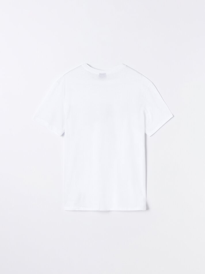 Camiseta de manga curta estampada - Branca