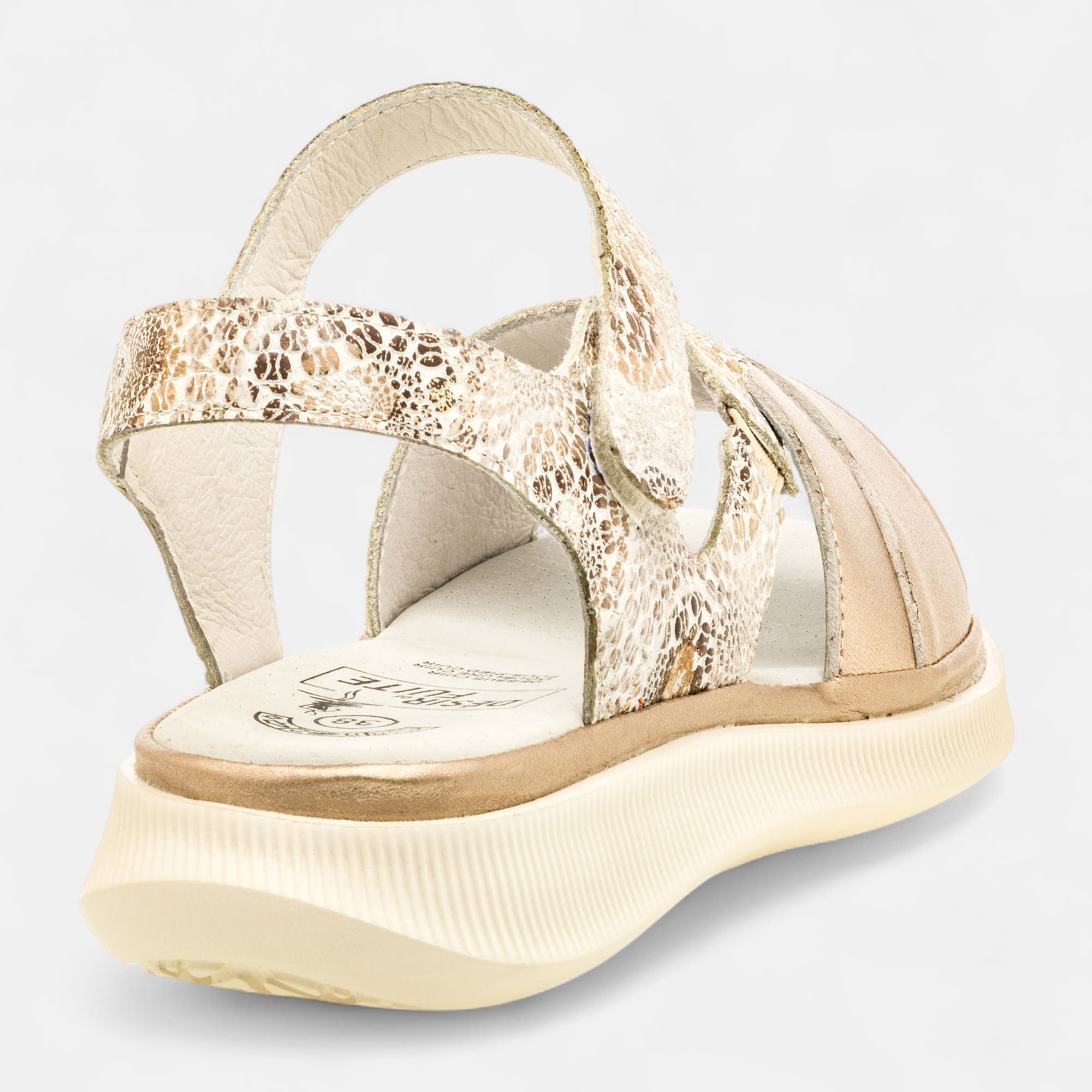 Sandales Femme en cuir or