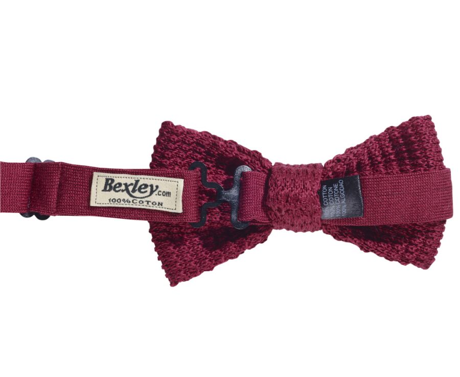 Noeud Papillon Tricot Bordeaux