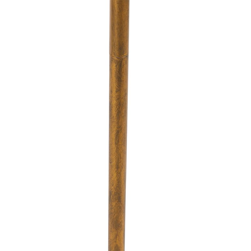 Vloerlamp goud 145 cm met velours kap groen 50 cm - Botanica