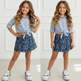 Blue bloom top