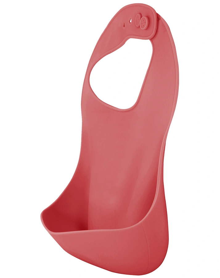 Silikon-Lätzchen LINO mit Auffangschale in altrosa
