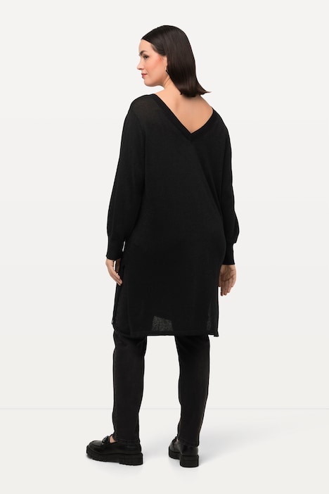 Pullover, Glitter, V-Ausschnitt, Langarm