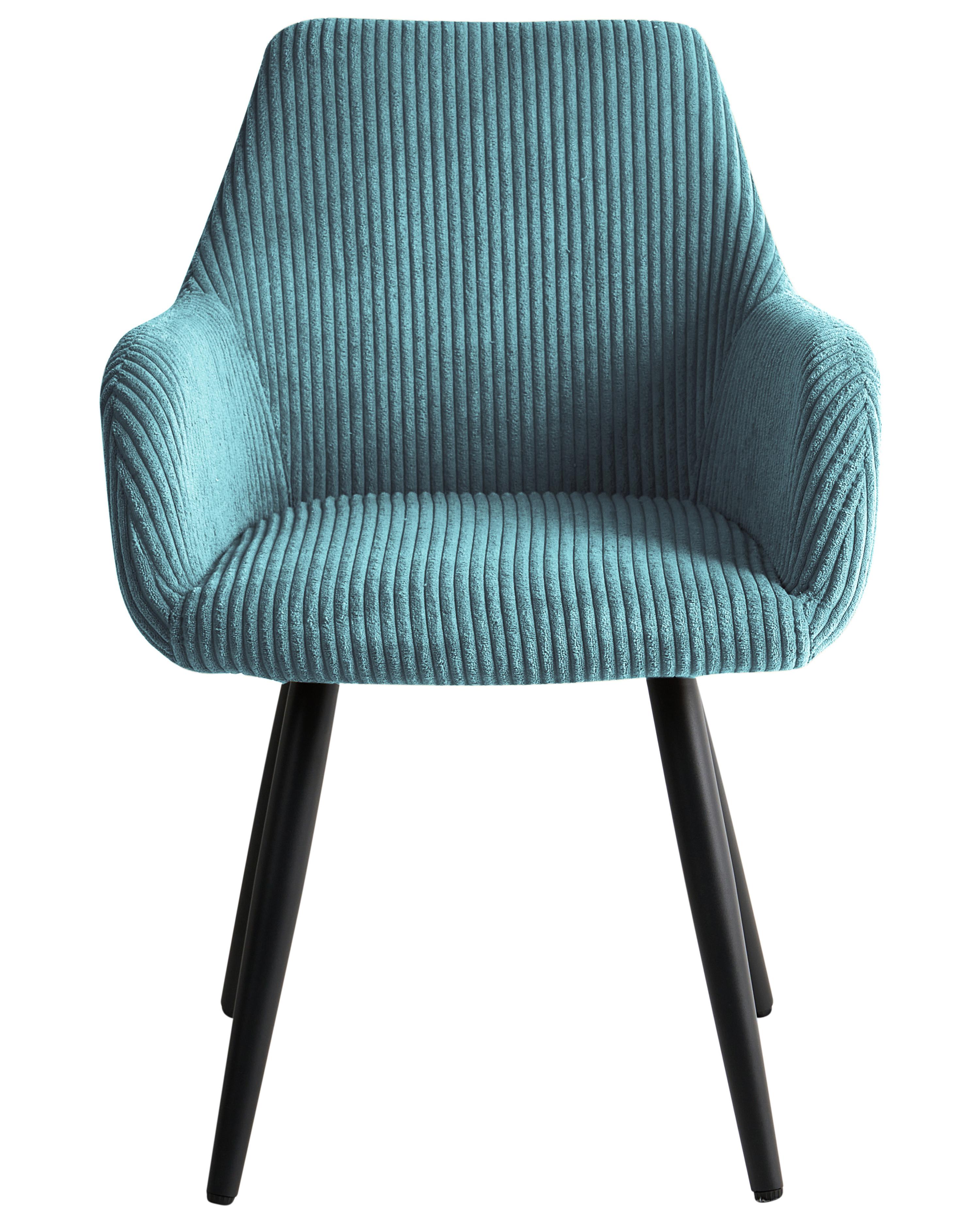 Set van 2 eetkamerstoelen MORI Corduroy Turquoise