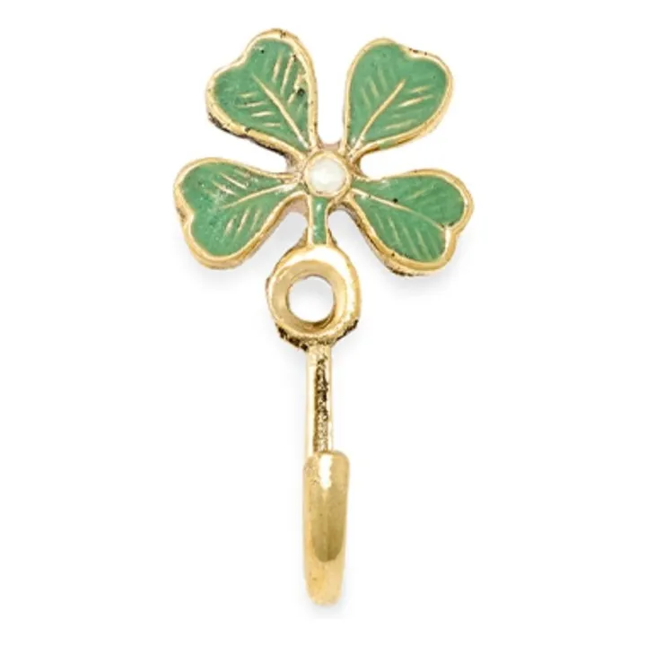Doing Goods Patère en laiton Lucky Clover | Doré