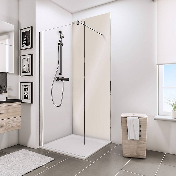 Panneau mural salle de bains 100 x 210 cm, Schulte DécoDesign Brio, beige brillant