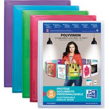 Protège-documents personnalisable Polyvision 40 pochettes - 80 vues