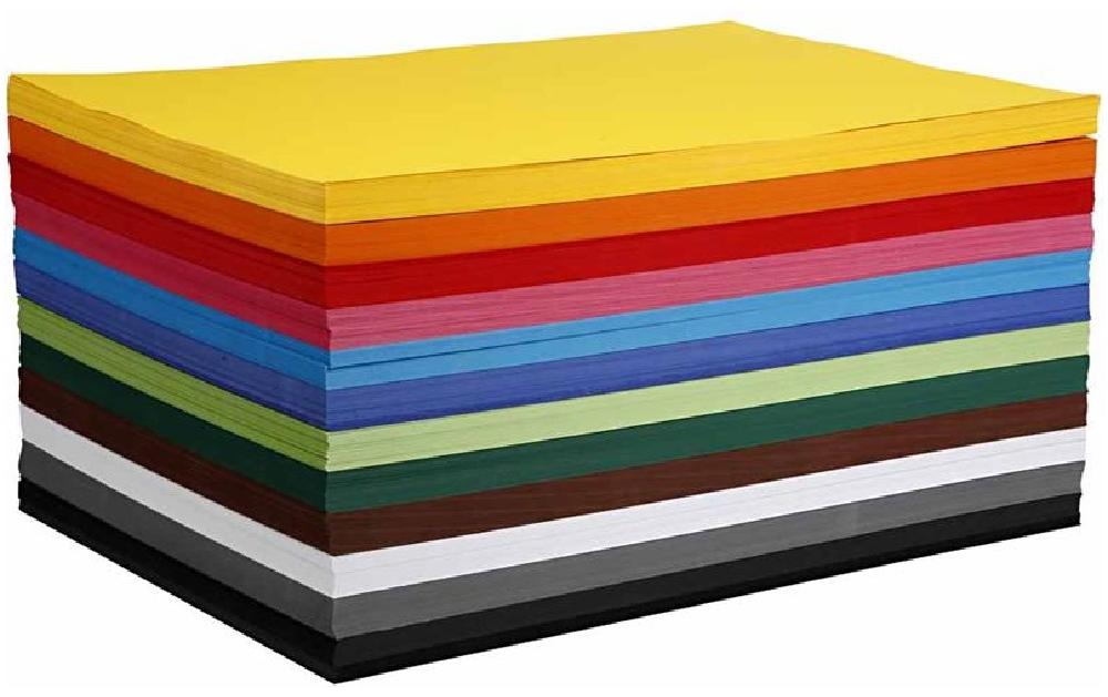 Bastelkarton A2 mehrfarbig, 180 g/m², 120 BlätterFarbkarton