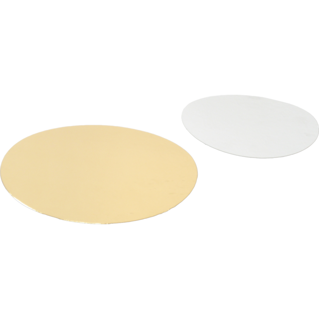 Rondel, Ø16cm, karton + PET, goud/zilver